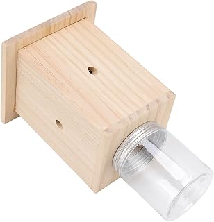 Wood Bee Trap Easy to Use Sturdy Convenient Carpenter Bee Trap Safe for Courtyard for Outdoors Hang Wasp Trap Catcher Bee Traps Outdoor Hanging