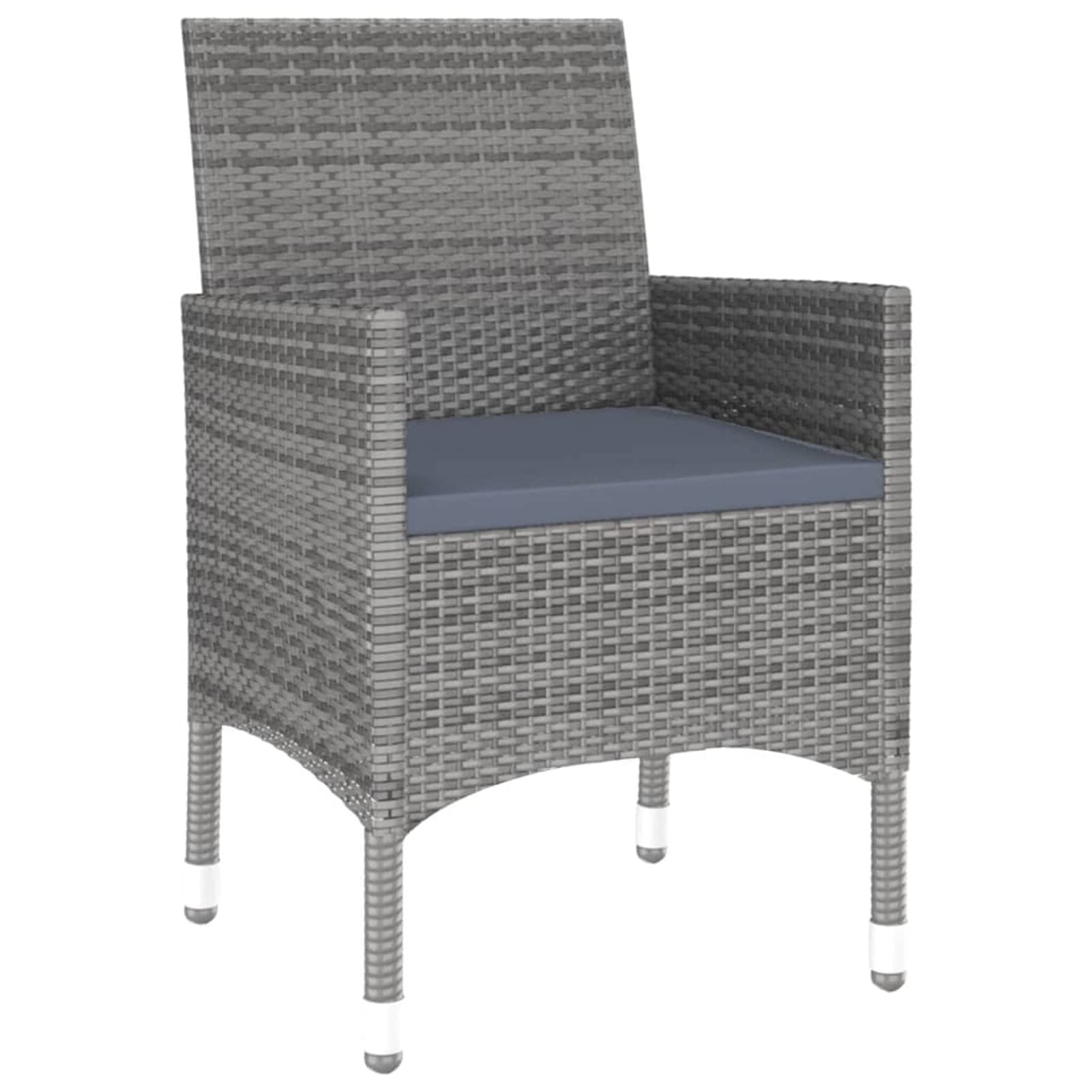 Ensemble de salle à manger de jardin 3 pièces ensemble table et chaises de jardin, meubles de jardin, ensemble terrasse extérieure, meubles de jardin en rotin synthétique gris
