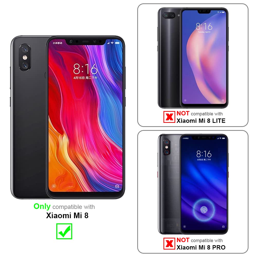 Cadorabo Handyhülle Für Xiaomi Mi 8 – Flip Cover Aus Kunstleder Mit Standfunktion & Kartenfächern
