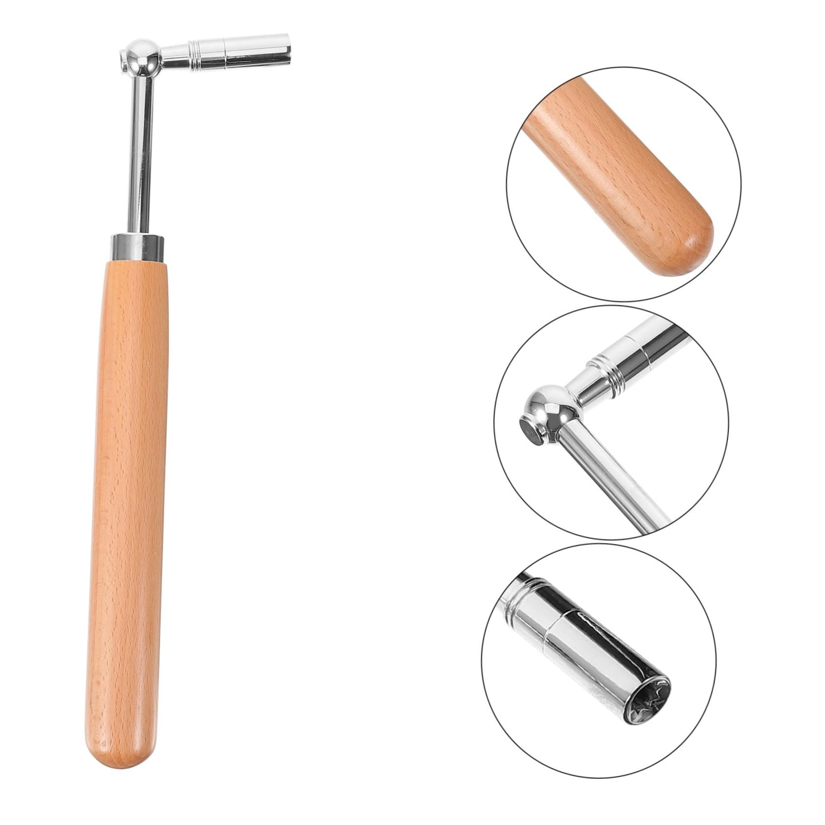 Toyvian Clé À Piano Professionnelle En Acier Avec Manche En Bois Outil D'Accordage Portable Pour RéGlage PréCis De Tonalité Accessoire Fiable Pour Instrument De Musique 12.40X2.95X1.30 Pouces