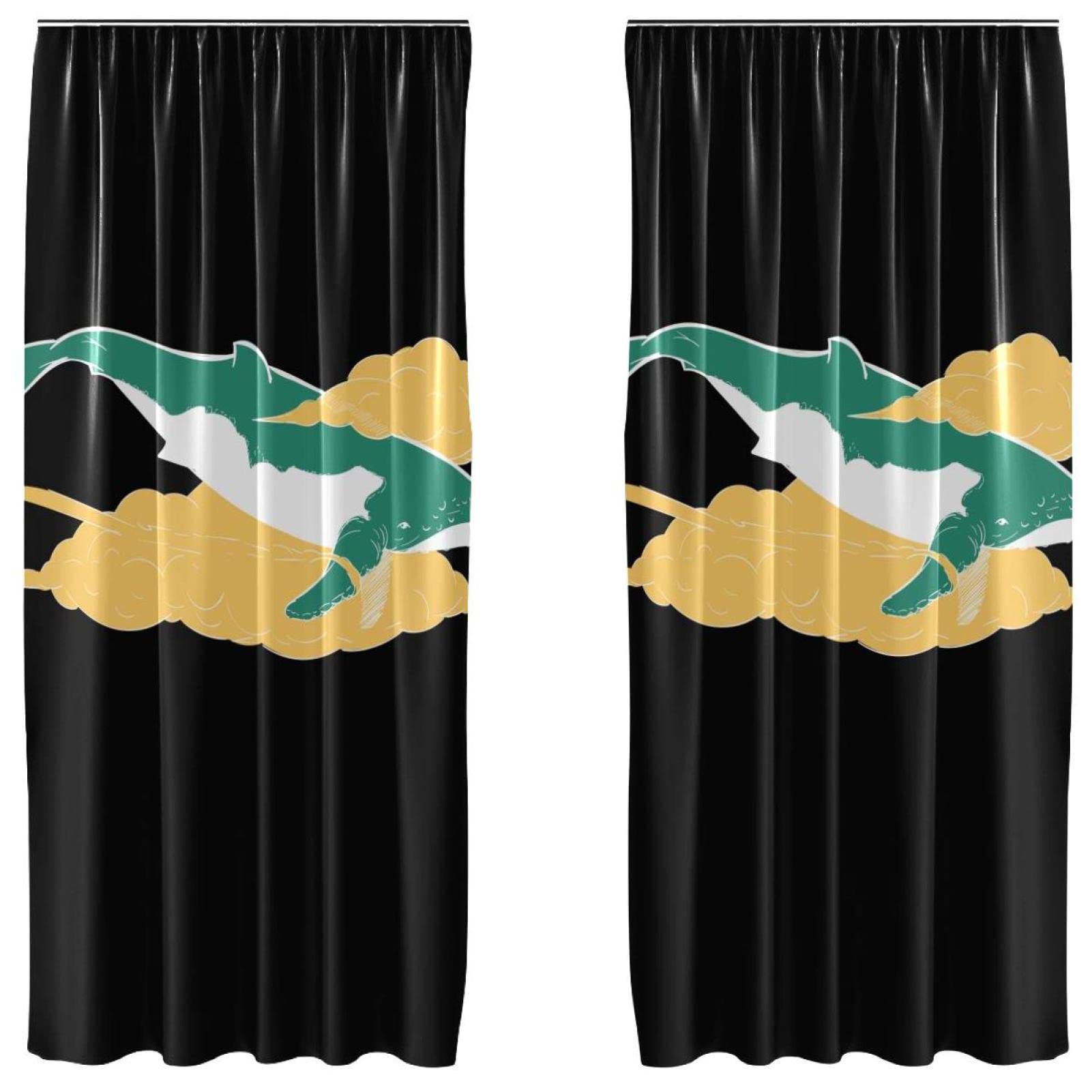 Cortinas opacas Shark Black de 55 x 84 pulgadas para eliminar la luz molesta en la habitación