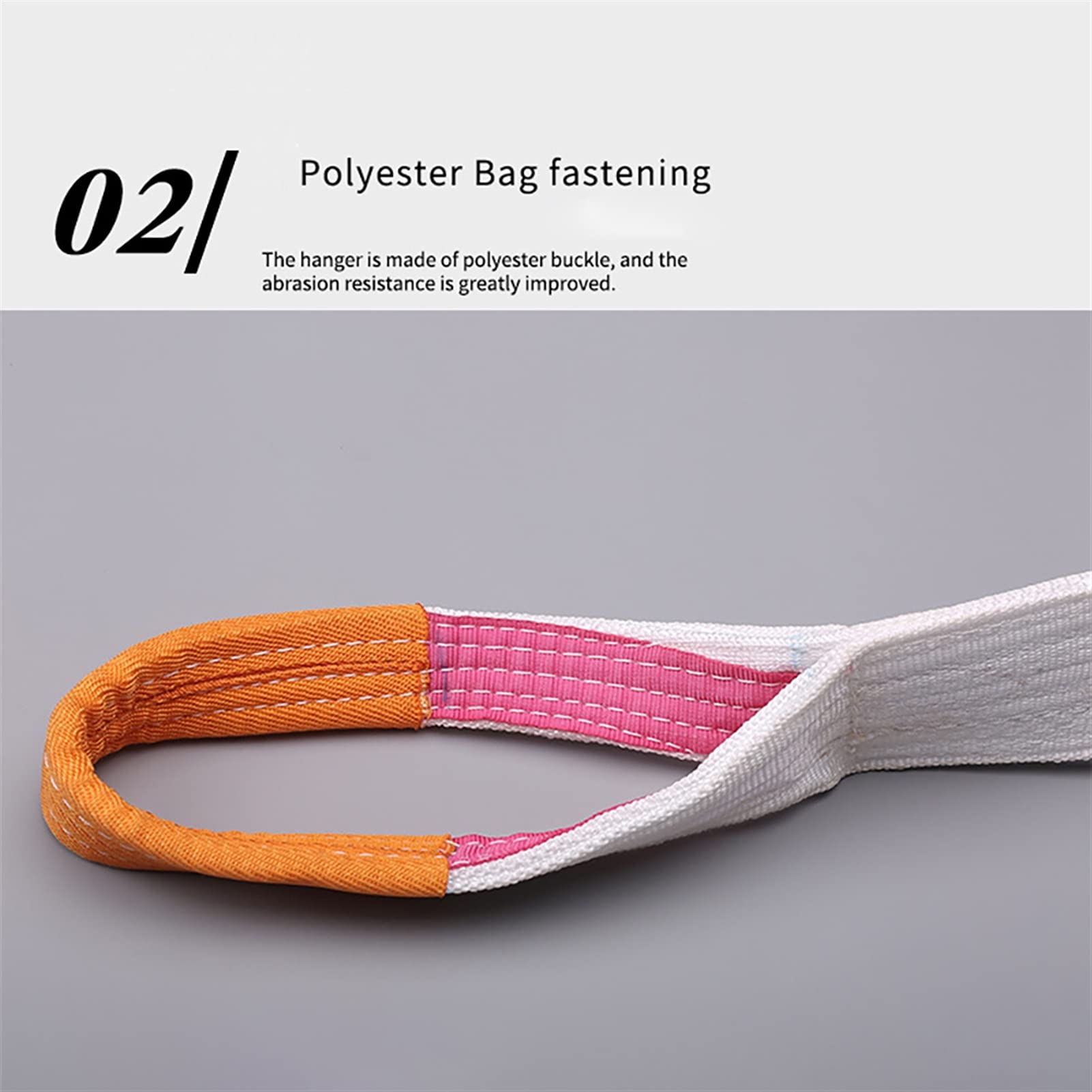 Wyciągarka Przyczepy, 3T Biały Płaski Webbing Webbing Webbing Industrial High Siła Podnośnik Pas Taśma Taśma Tkanina Pasek(2M)
