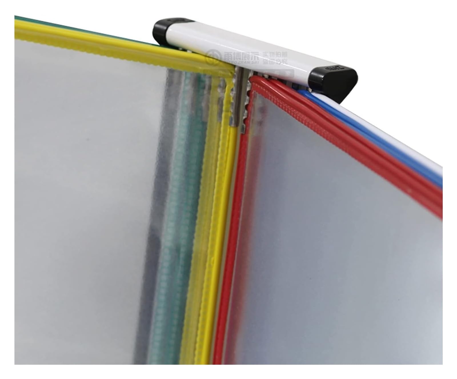 Espositore for poster a parete, con 10 tasche bifacciali, raccoglitore portadocumenti in PVC e metallo(Black)