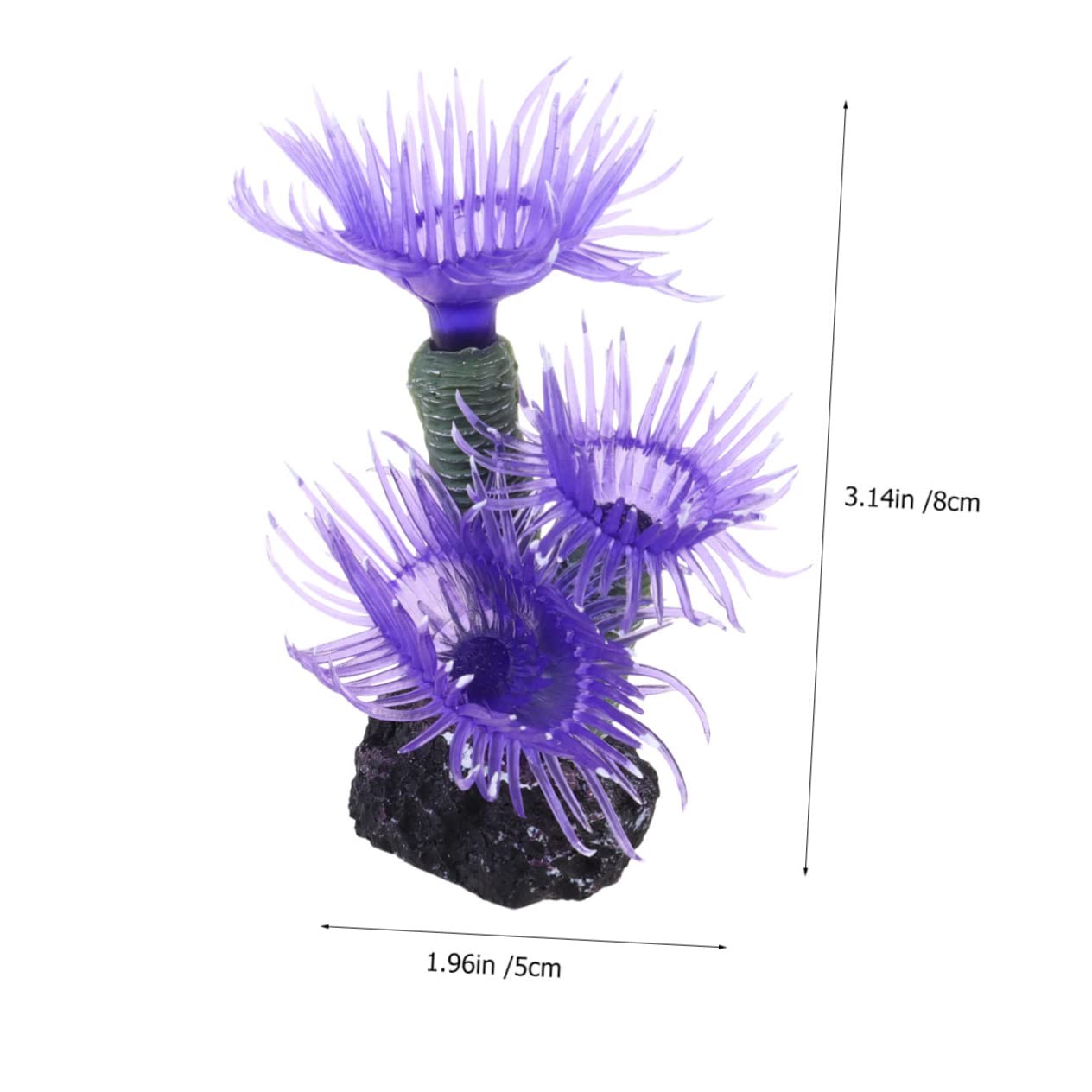 CIYODO 1Pc Purple Artificial Coral for Aquarium Decor Manmade Coral Reef Decoration for Fish Tank Safe Material for Aquatic Environments Vibrant Underwater Accent