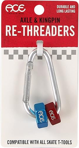 Ace Trucks - Troqueles de reenhebrador de eje y Kingpin compatibles con la mayoría de herramientas de patineta