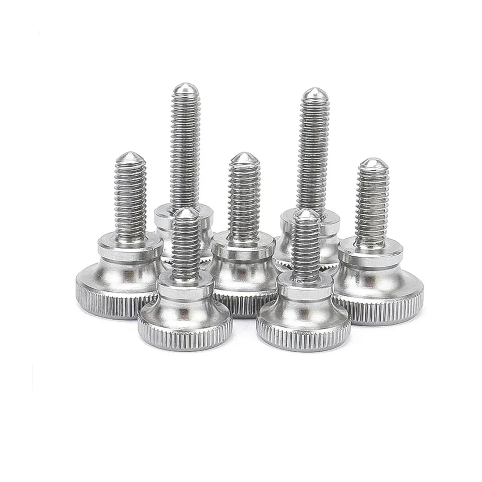 5 Tornillos de Mariposa de Cabeza Alta moleteados de Acero Inoxidable 304 A2-70, Tipo Liso, métricos, con Ajuste Manual.(M12x200mm)