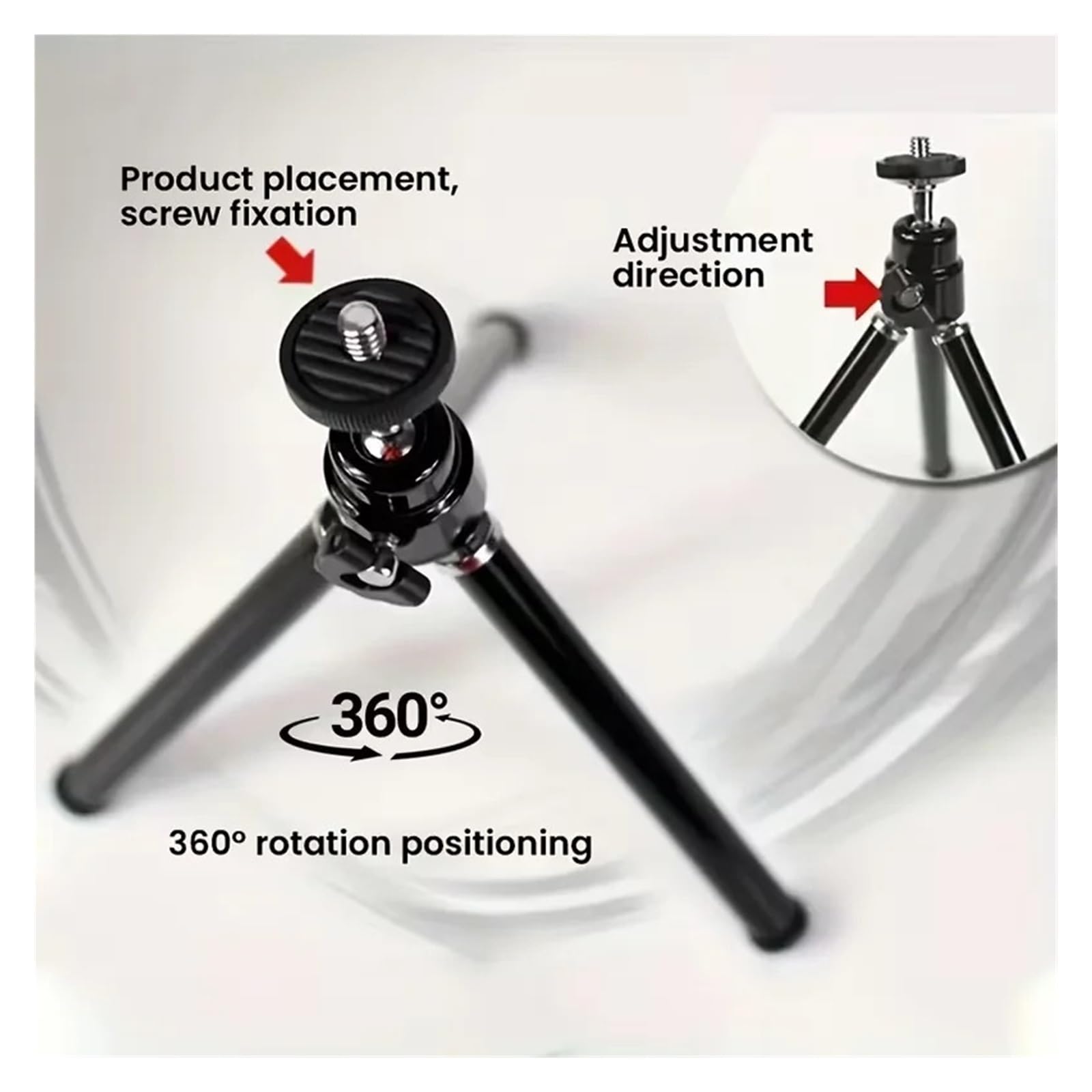 Mini Treppiede for Proiettore, Girevole A 360°, Altezza Regolabile