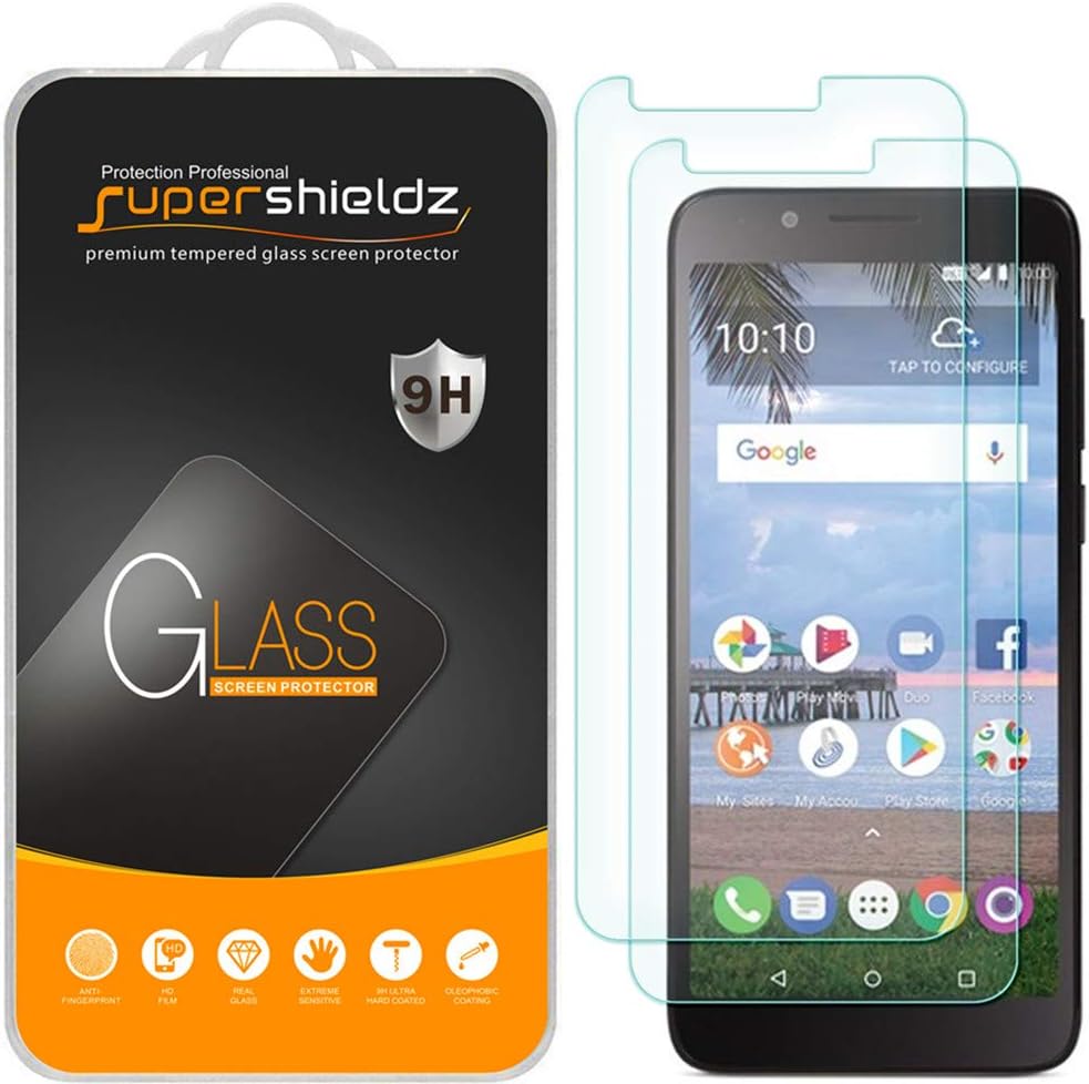 (2 Pack) Supershieldz Designed for TCL LX (A502DL) Tempered Glass Screen Protector, Anti Scratch, Bubble Free