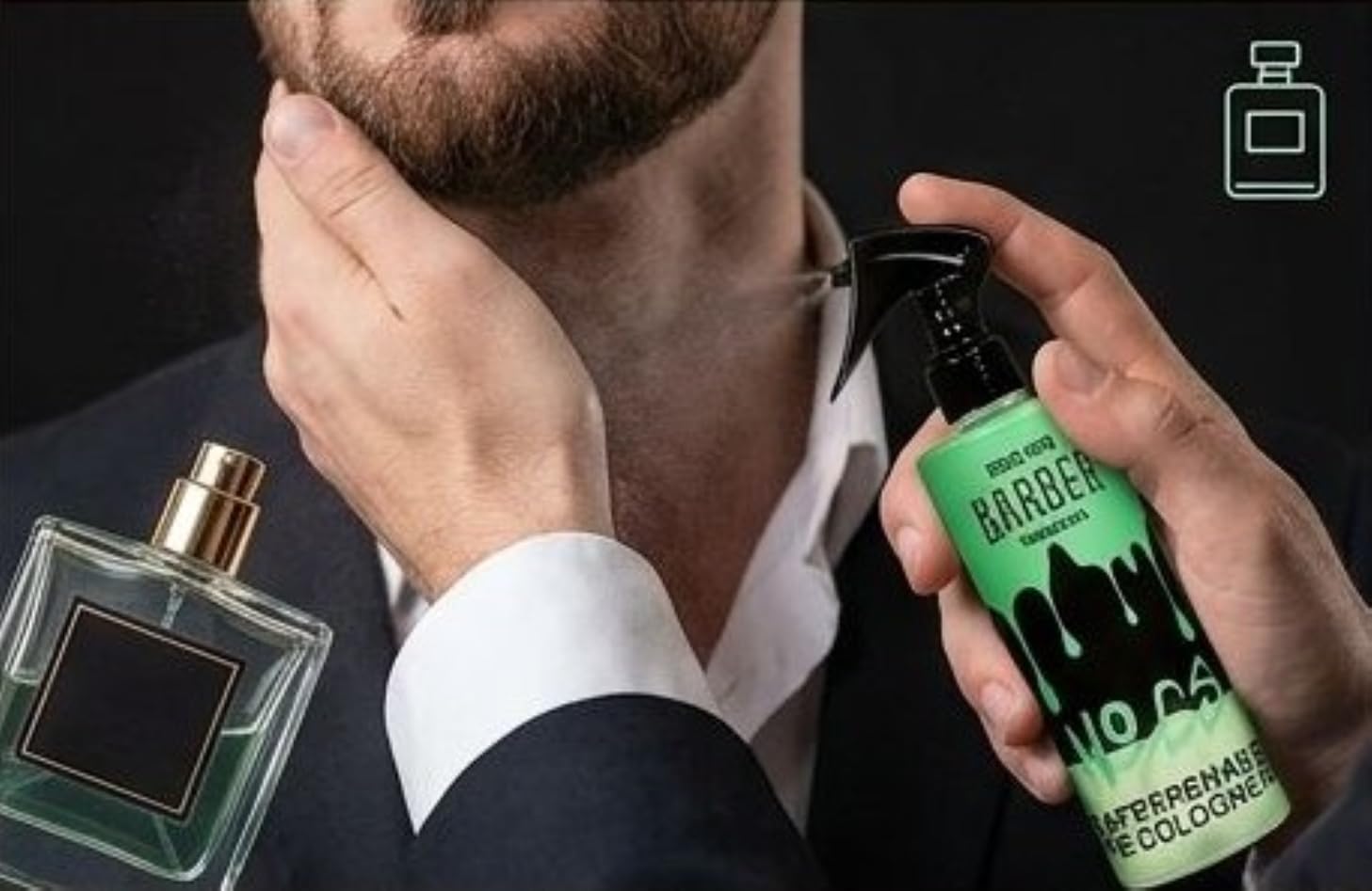 Barber Marmara Cologne Aftershave No.65 - Maschile Barber Cologne - Lavanda, Pelle & Patchouli - Aftershave, Body Spray, Hair Perfume - 400 ml