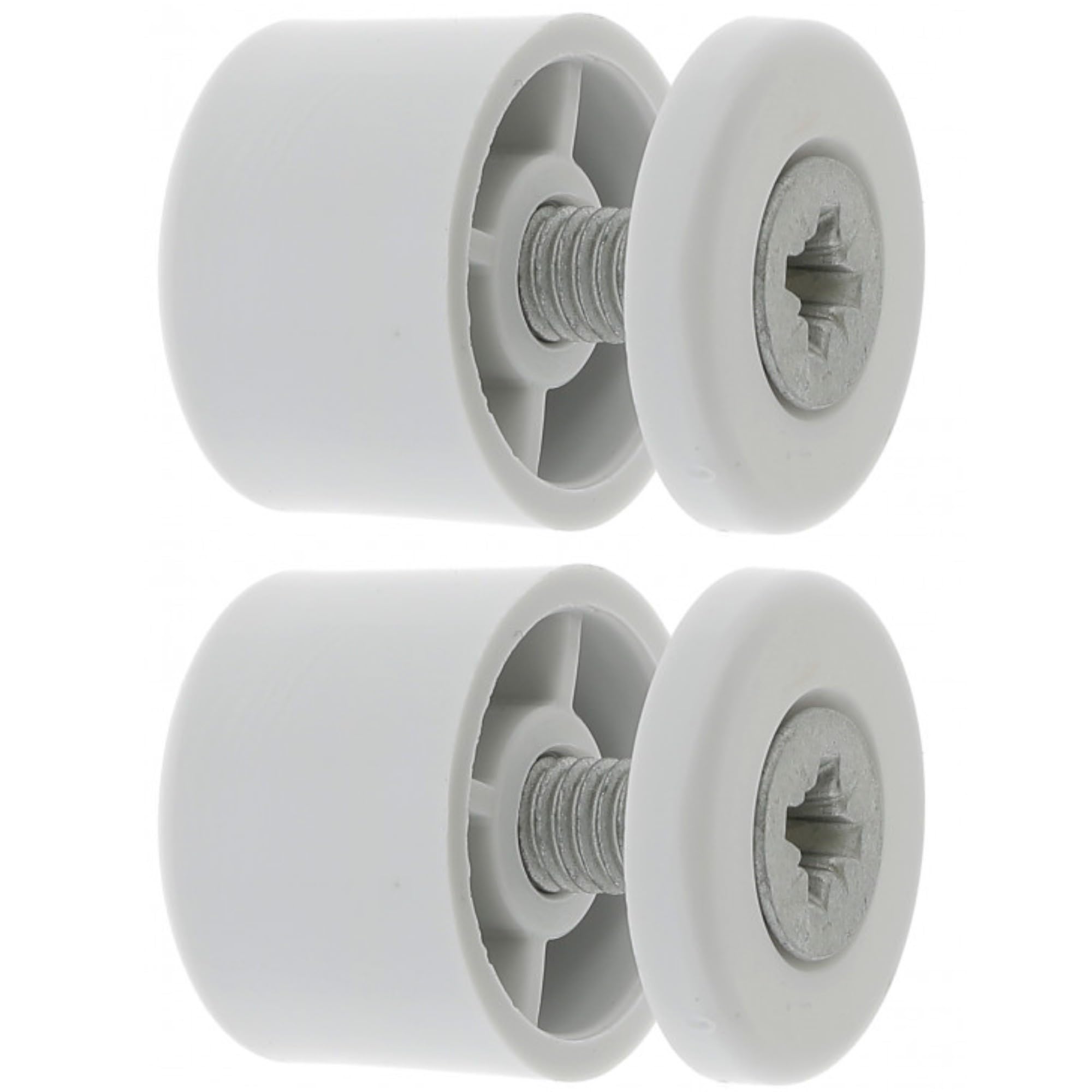 cyclingcolors 2x Butée d'arrêt de lame finale de volet roulant ronde 15mm Ø22mm en PVC avec rondelle et vis Store Fenêtre Enroulement Déroulement Coffre Menuiserie, gris clair