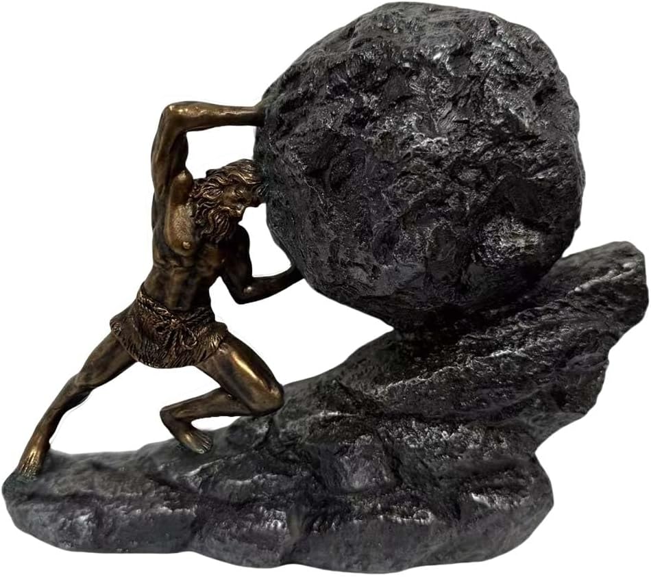 Figura de Resina Sísifo 20.5 cm Decoración de Escritorio