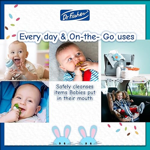 Miniatura 4 de Toallitas para chupetes y biberones, toallitas mordedoras de grado alimenticio para pieles delicadas y sensibles del bebé