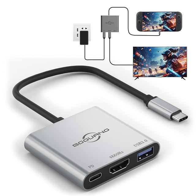 Switch 2 Dock 4K 60Hz TV Adapter Portable TV Docking Station for Switch Switch2 Steam Deck ROG Xbox