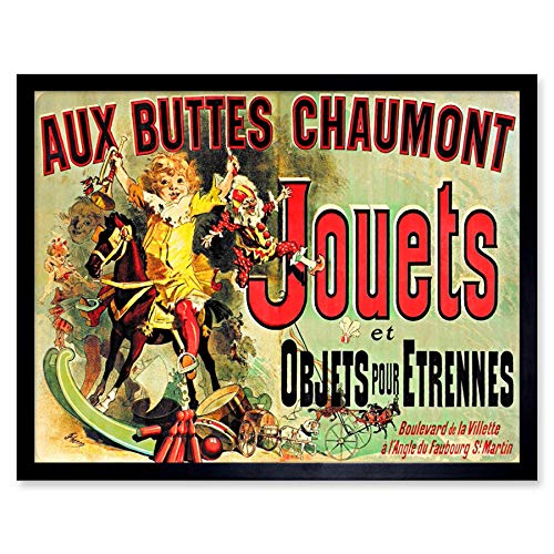 Aux Buttes Chaumont Jouets French Ad Monica's Apartment Friends Art Print Framed Poster Wall Decor 12x16 inch francés Póster pared