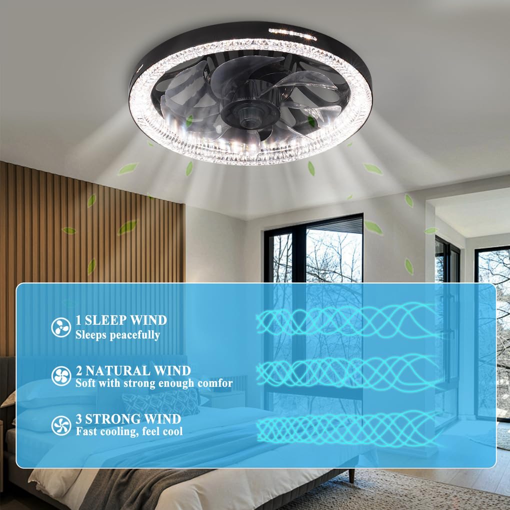 Ventilatori da soffitto per camere da letto con telecomando, facile