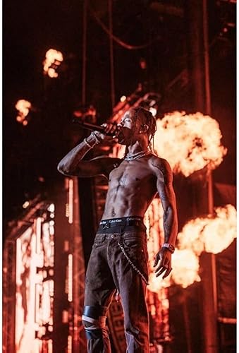 Travis Scott - Póster para oficina en casa y habitación de estudiante, póster estético, decoración de pared TRVSCT6 (18 x 12 pulgadas) disponible en Yaxa Colombia