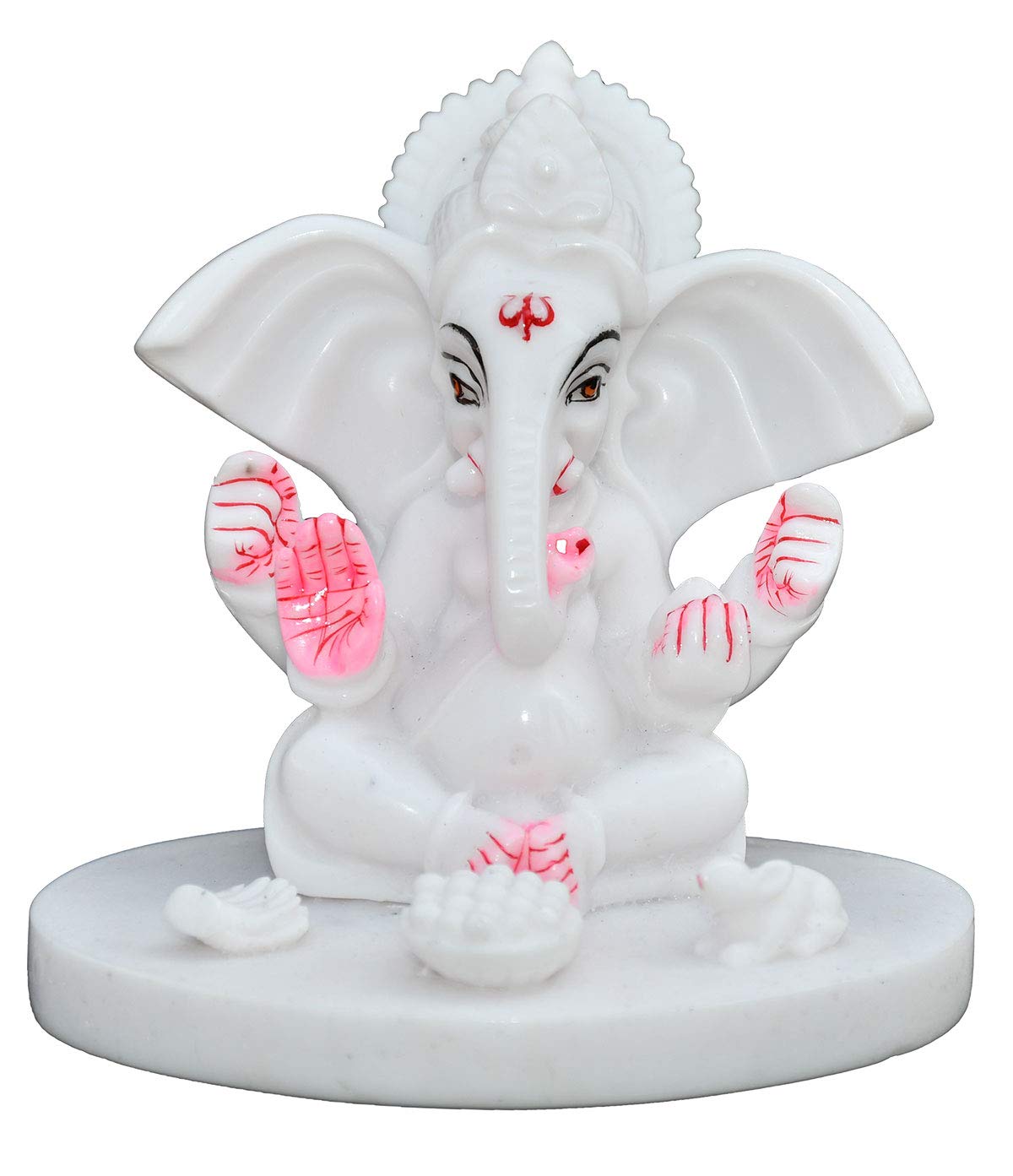 Natali Traders Golden Ganesh Idol for Car Dashboard - Small Ganesh Murti | Ganpati Idol for Gifting | Ganesha Statue | Marble Finishing