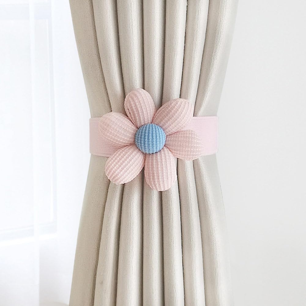 Alzapaños de cortina elásticos para habitación de niña sujetadores de flores infantiles OUdini