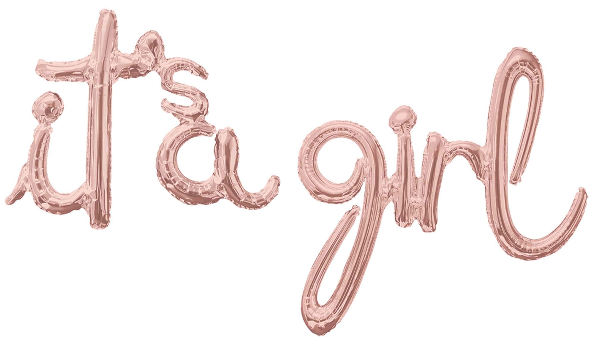 Amscan 3916311 Phrase:Script It'Sagirl Rosegl, Gold