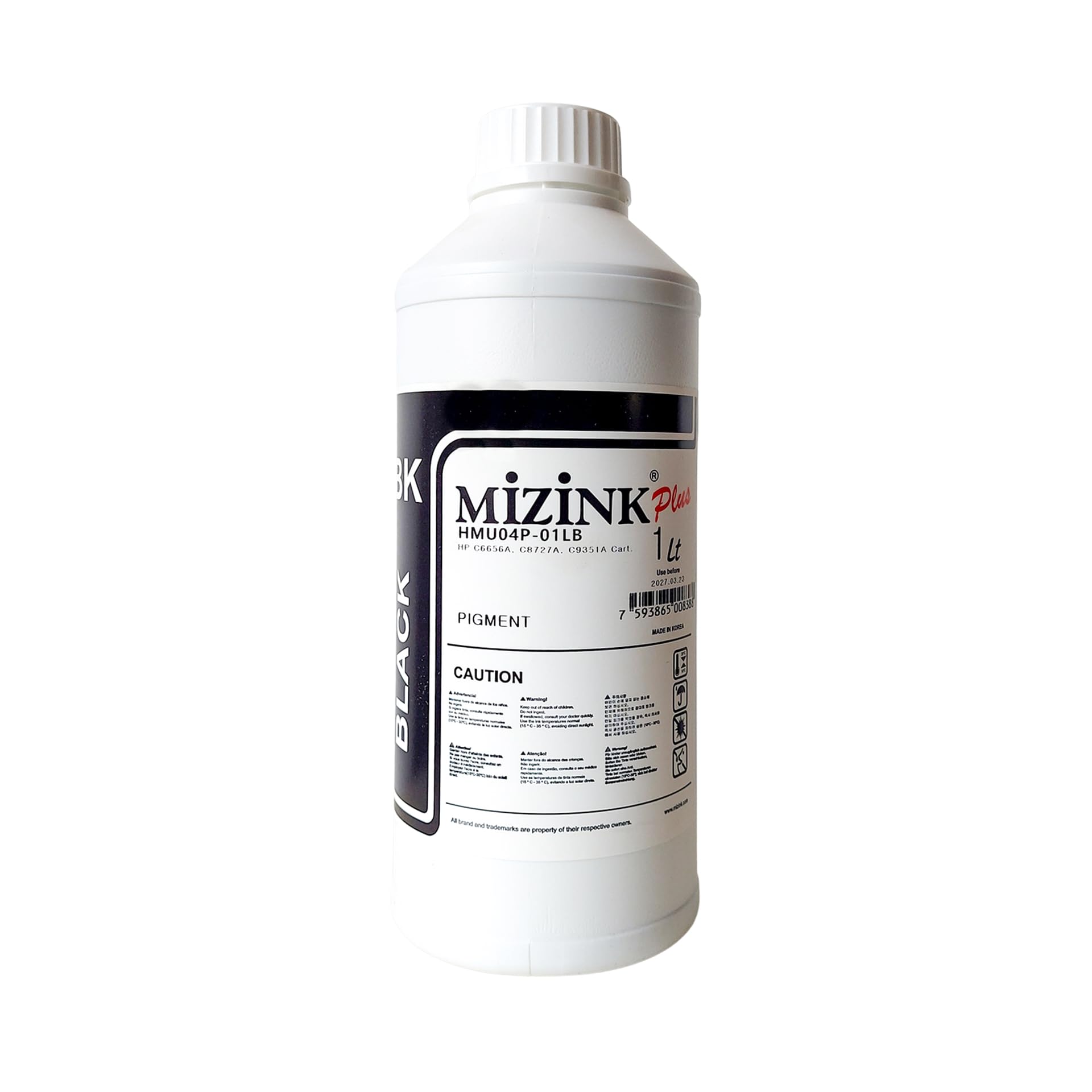 1 Litro Tinta Impressora Mizink HMU04P Compatível Com HP - Recarga