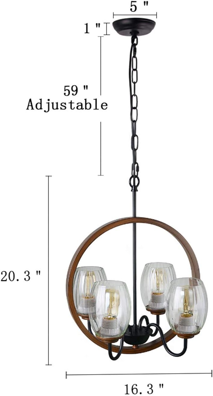 Tесh Dеаlѕ 🔥 Giluta Industrial Metal Chandelier Island Pendant Lighting Kitchen Light Fixture Elegant Style Hanging Ceiling Light 4 Lights for Bedroom Dinning Room Loft Foyer with 4 Glass Shades
