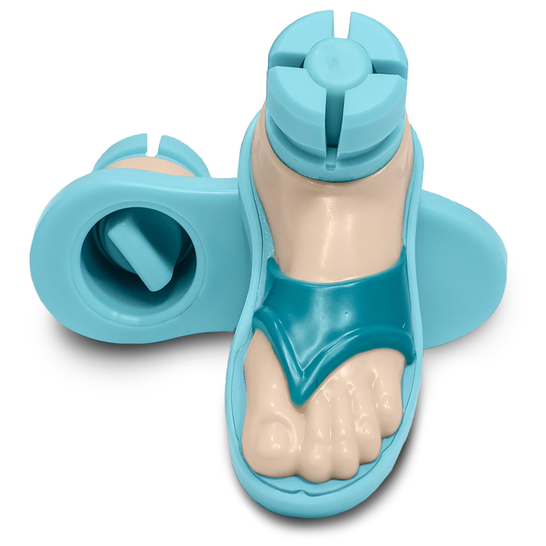 New Beach Sandal Walker Ski Glides for 1" Walker Tubes - 1 Pair (Turquoise)