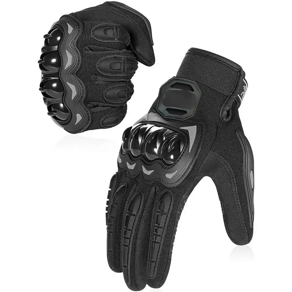 Guanti da Moto Guanti da Moto Guanti Estivi da Equitazione Guanti Traspiranti Guanti da Moto con Touchscreen e nocche dure Guanti per Moto da Cross Guanti da Moto (Arancione, M)