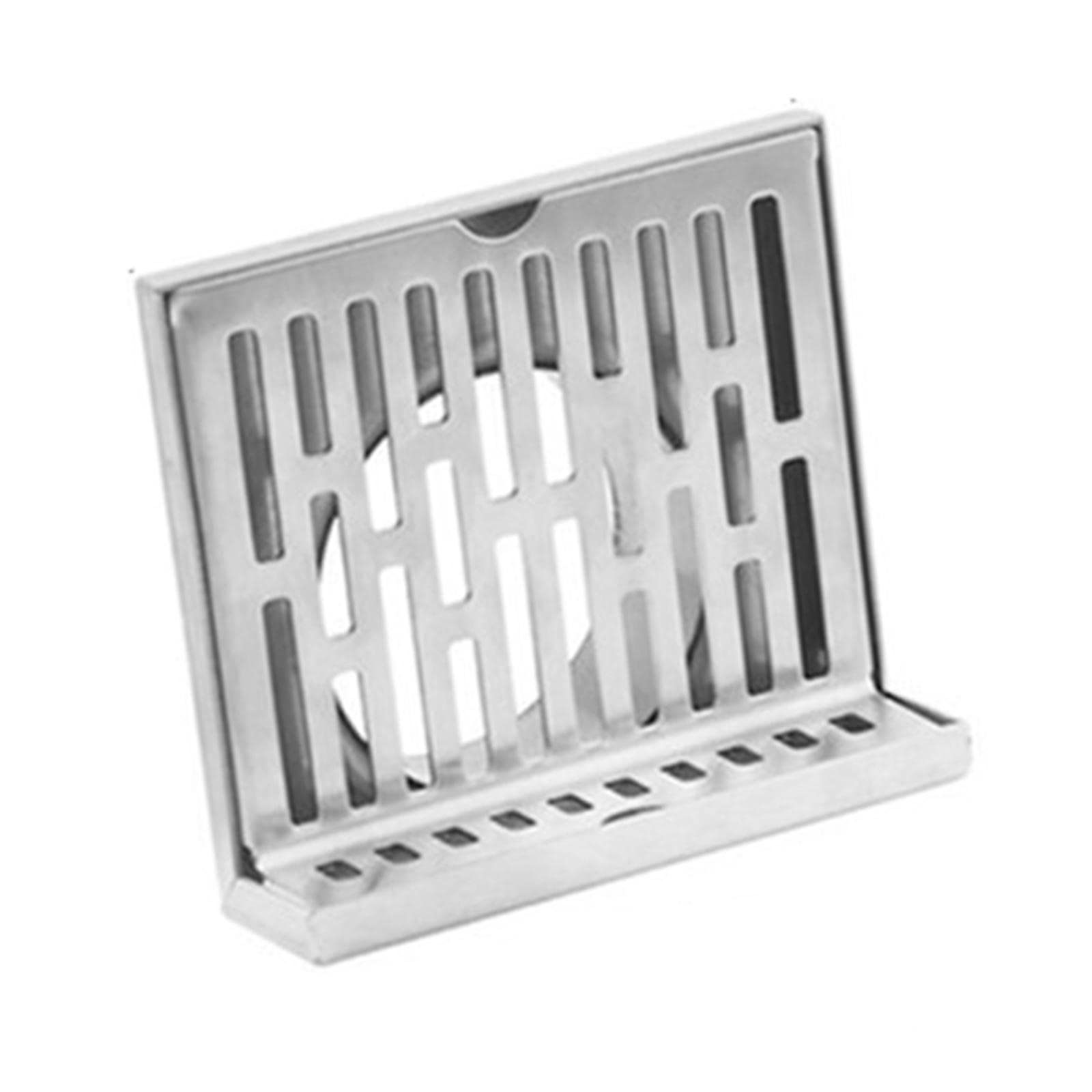 Floor Drain Water Waste Filter Drainage Same Layer L Shaped Floor Grate Shower(For 110mm PVC Hose)