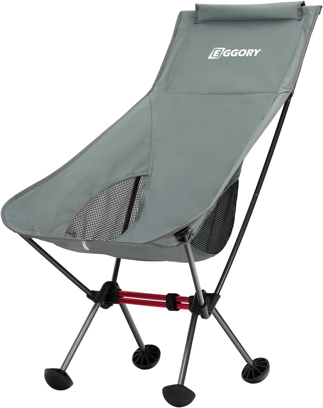 Camping Chair, Outdoor Collapsible Rocking Chair, Portable Ultralight Compact Camping Folding Beach Chair with Anti-Sinking Large Feet, Stable Compact for Outdoor Camp, Travel, Beach, Picnic