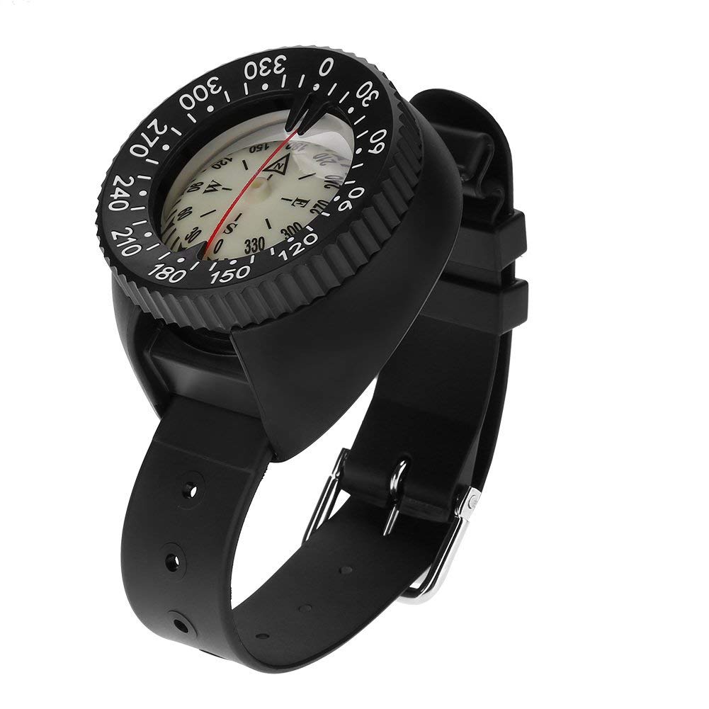 Compas de Poignet, Boussole de Plongée Mini Bracelet de Survie Compas de Plongée sous-Marine Tuba Kayak Canoë Randonnée Voyager