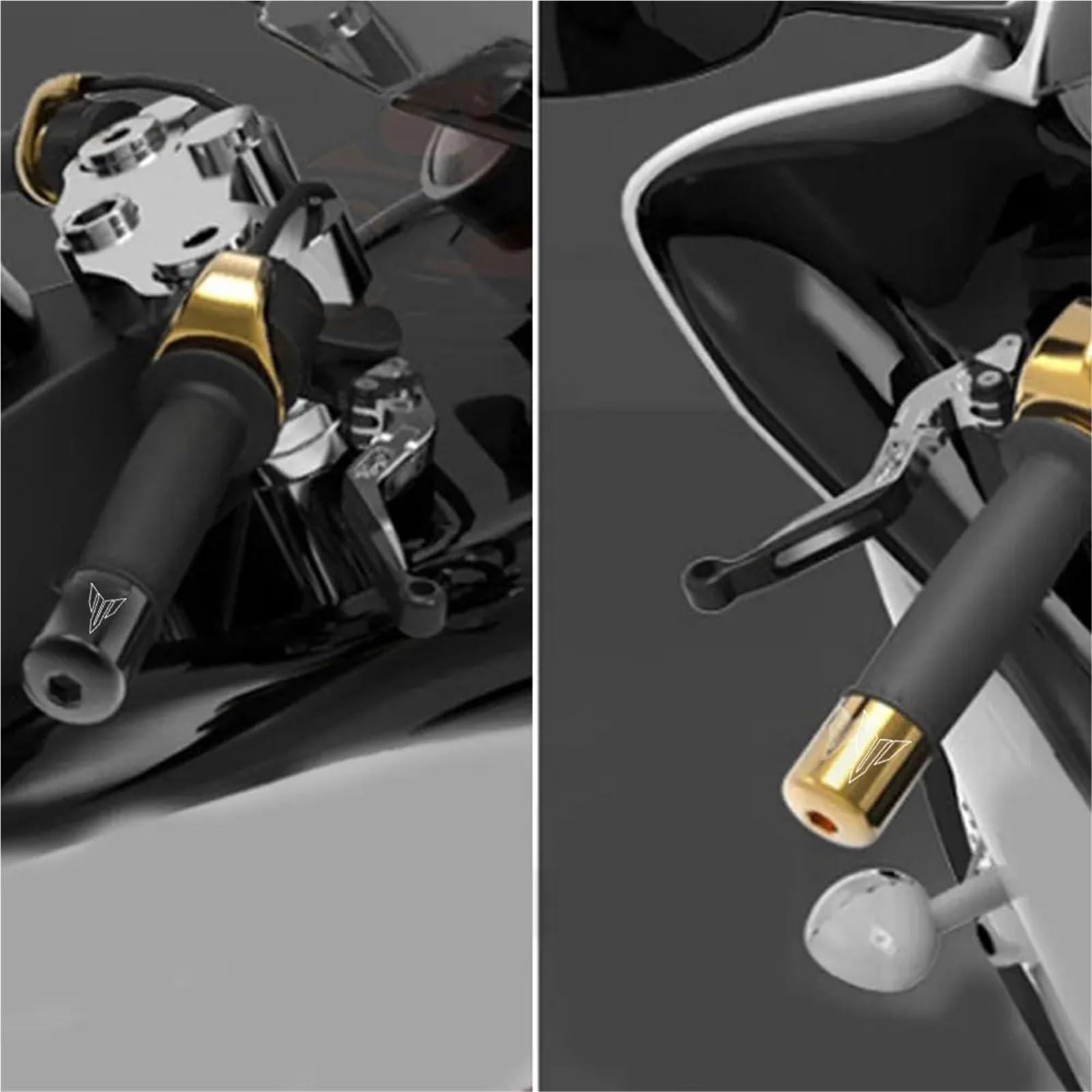 Embouts de Guidon de Moto compatibles avec MT-07, MT-09, MT-10, MT-125, MT 07, 09, 10, 125 2014-2021