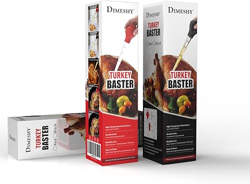 Miniatura 8 de Baster de Pavo de Grado Alimentario para Cocinar y Untar, Bombilla Redonda Desmontable, Baster para Cocinar Bueno para Carne de Aves de Corral,