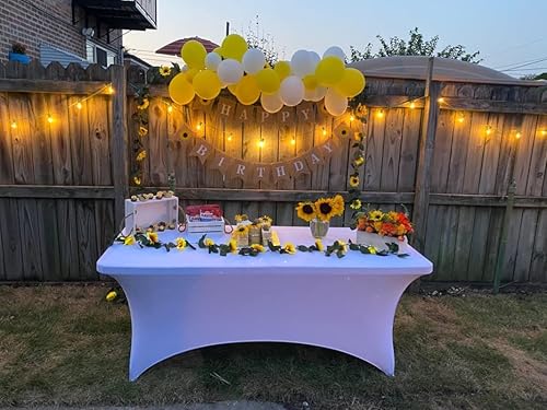 Miniatura 83 de FORLIFE Paquete de 6 manteles de elastano, de ajuste universal para mesas rectangulares de 6 pies, para patios, bodas, banquetes, fiestas