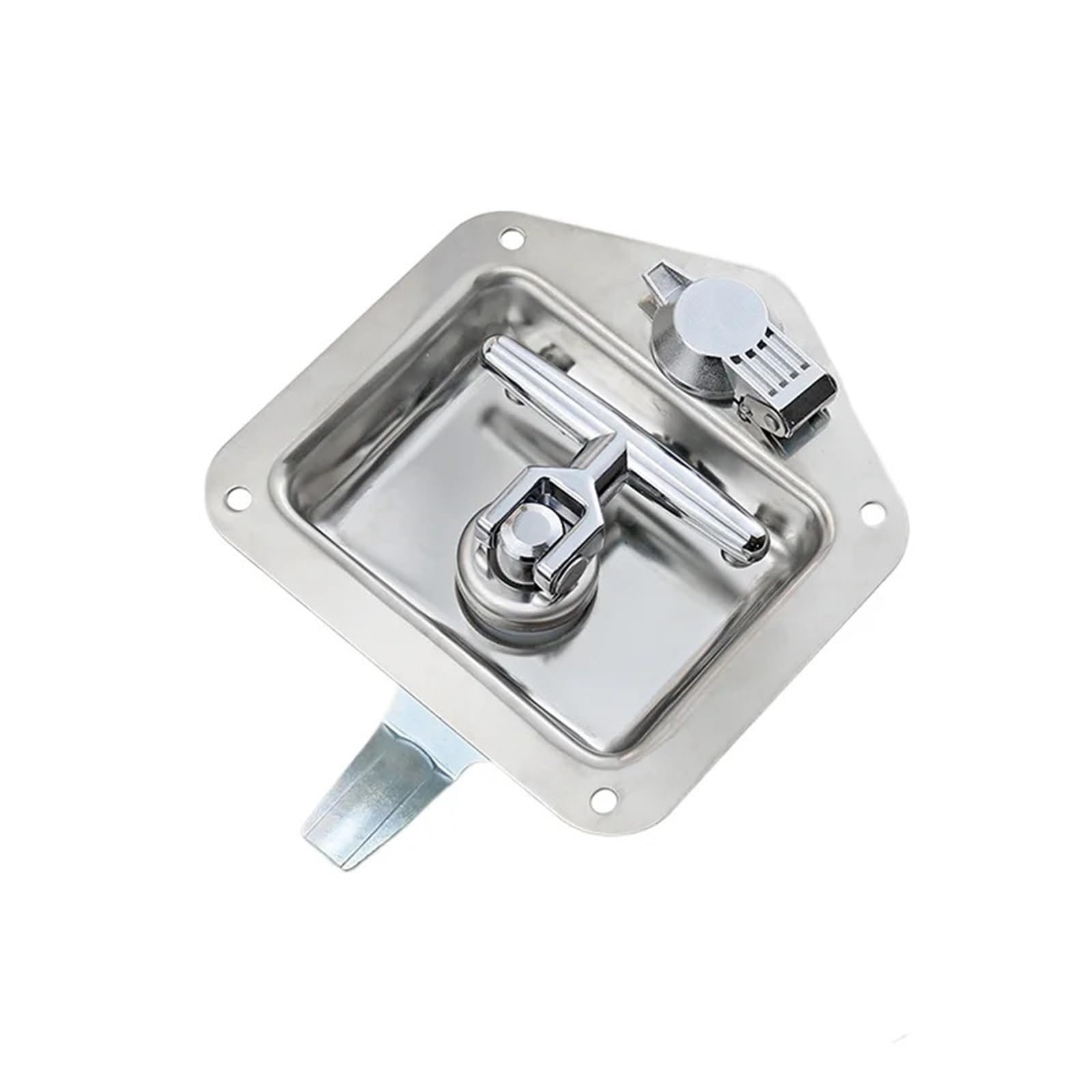 Serratura for pannello in acciaio inossidabile MS858 Serratura a scatola di tipo T for armadi industriali Attrezzature pesanti Veicoli speciali Roulotte 1 pezzo(MS858-2)