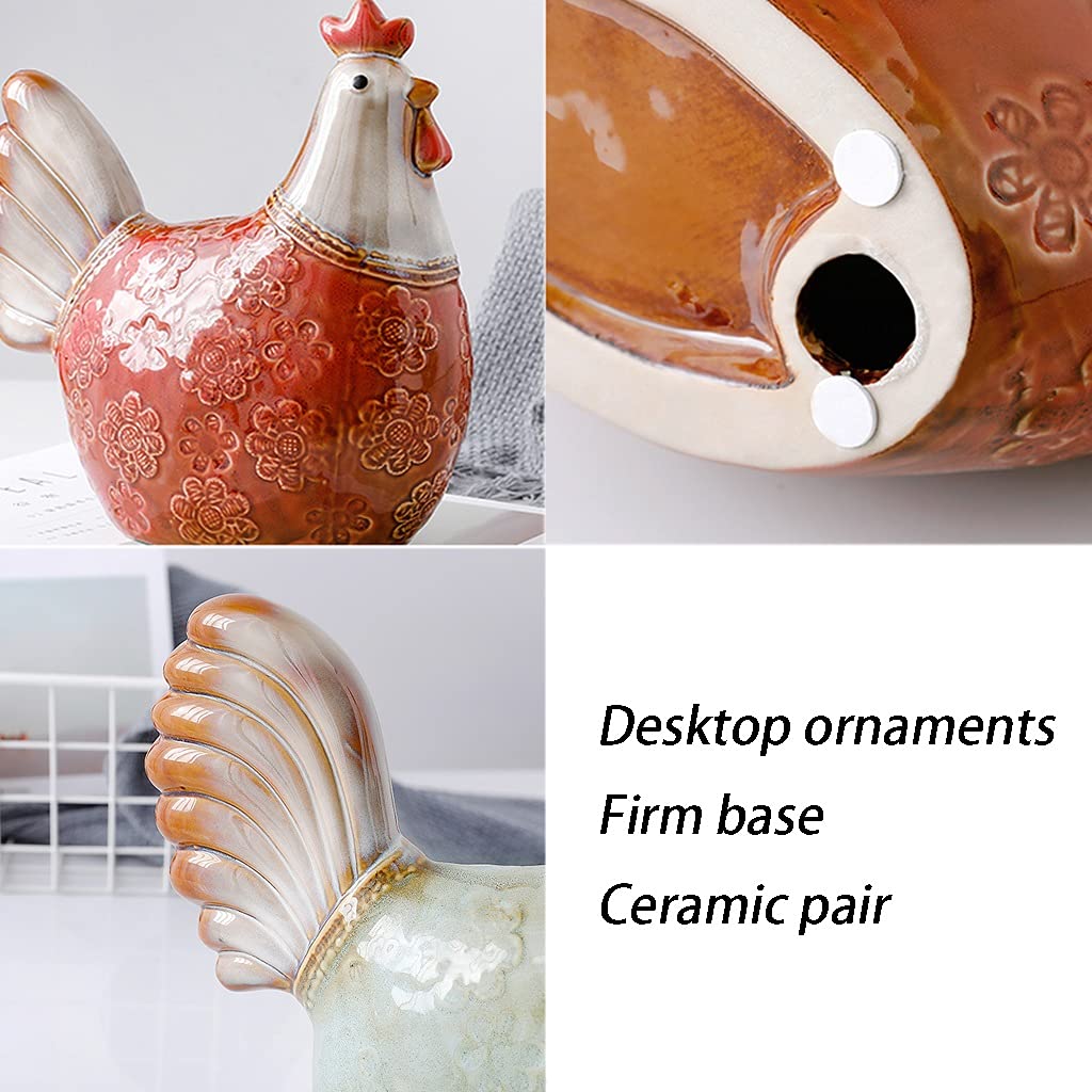 Paaskippen Grappige Kip Kippen Deco Keramiek 4st