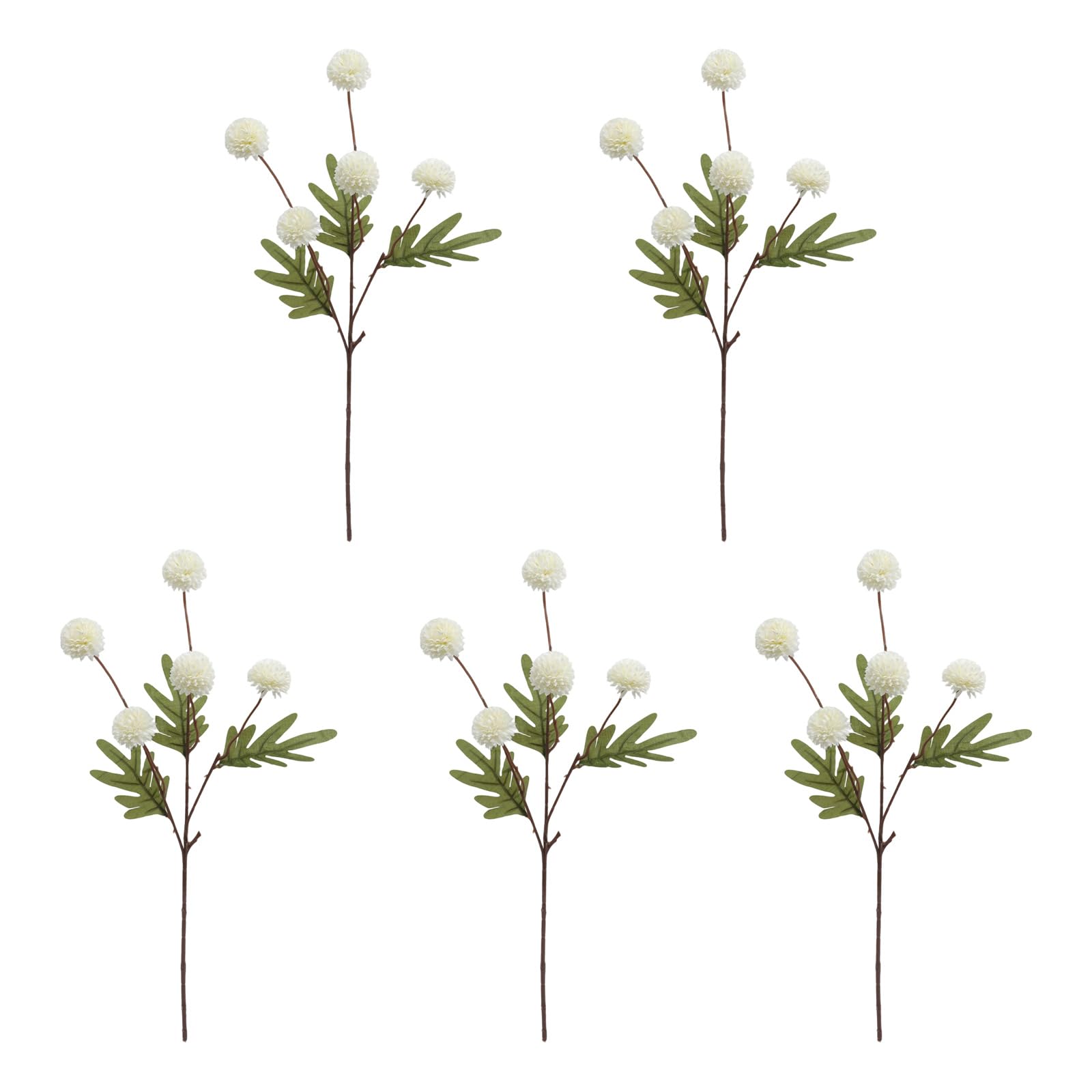 Xinsheinelry Of 5 Fabric Dandelions and Chrysanthemums Artificial Blooms Flower Arrangement for Seasonal Display Excellent Artificial Blossomy Arrangement
