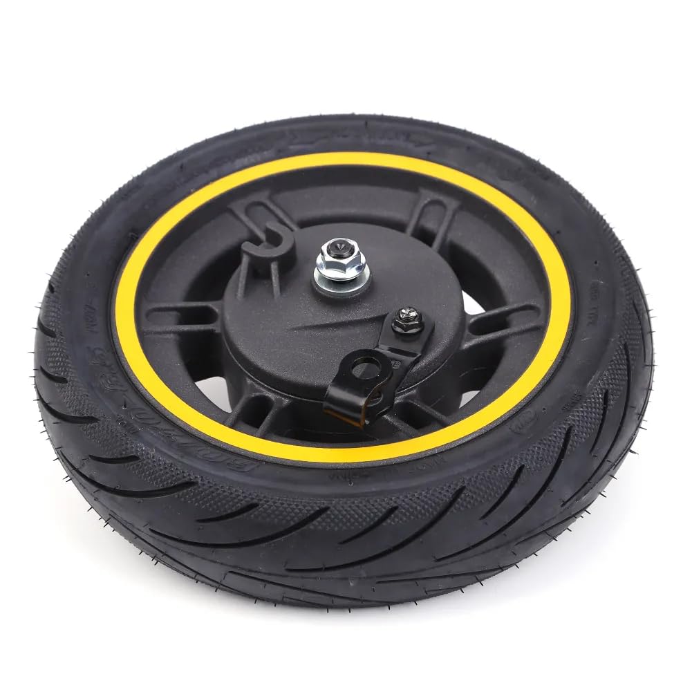 Komplettrad Vorderrad 10 Zoll (10x2.125, 60/70-6.5) für Ninebot Max G30, Motus Scooty 10, Siver 10 Plus E-Scooter inkl. Luftreifen, Felge & Trommelbremse (1 Stück)