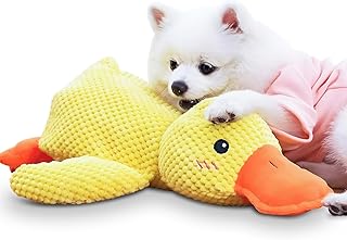 Frundoo Antistress Ente Hund, 2025 New Hundespielzeug Ente, Quietschendes Plüsch Spielzeug, Interaktives Spielzeug für Hunde, Plüsch Soundspielzeug für Hunde-L product image