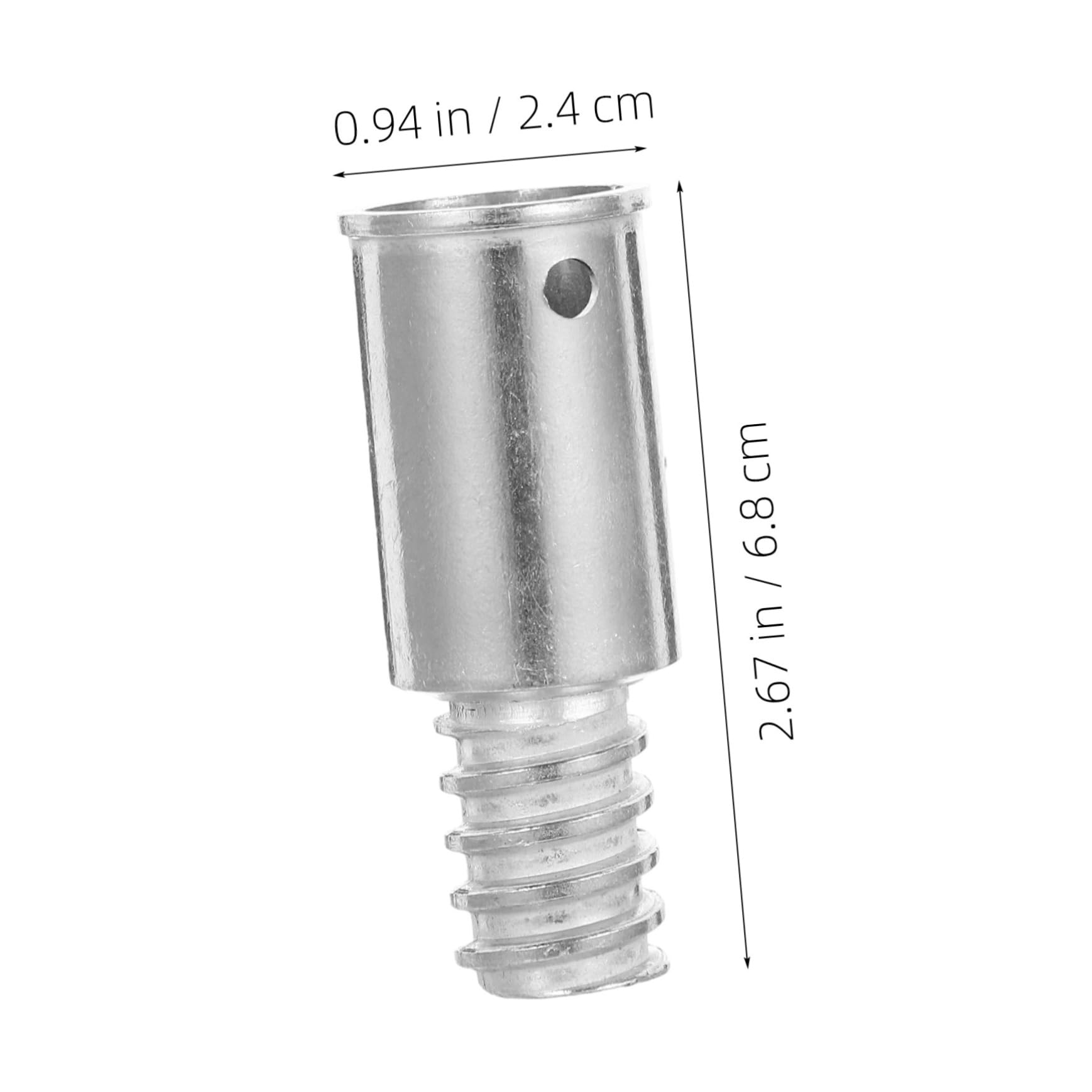 PRETYZOOM Extension Pole Adapter Kit Broom Connector Replacement Bolt-on Threaded Tip for Mop Handle 22mm Threaded End
