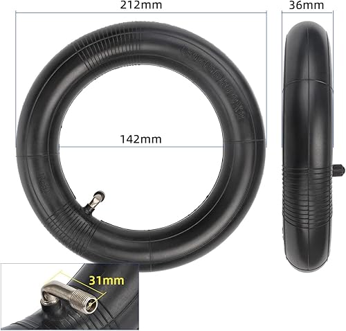 Miniatura 3 de MIMIRACLE Tubo interior 5075-6.1 para neumático trasero de 8.5 pulgadas 8 12 x2 compatible con Gotrax GXL V2 Hiboy S2 Pro Xiaomi M365 Pro 1S MI3