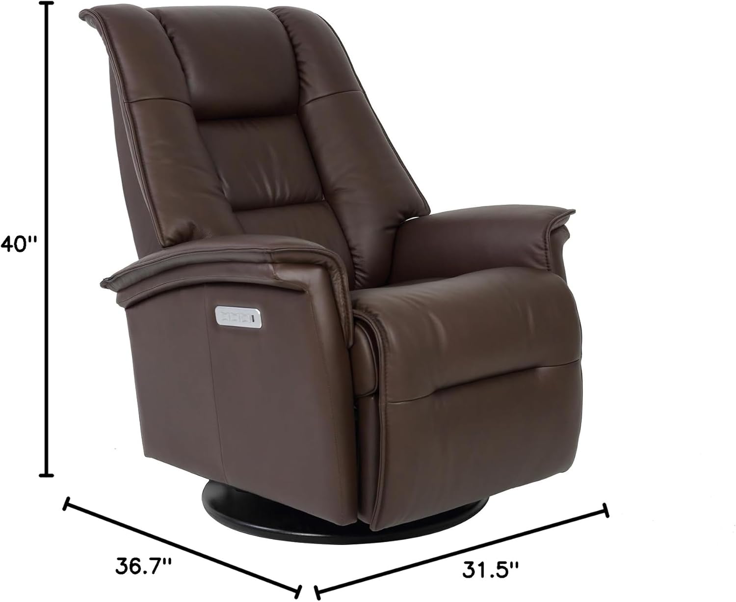 Dimensions of the Fjords Paris Recliner