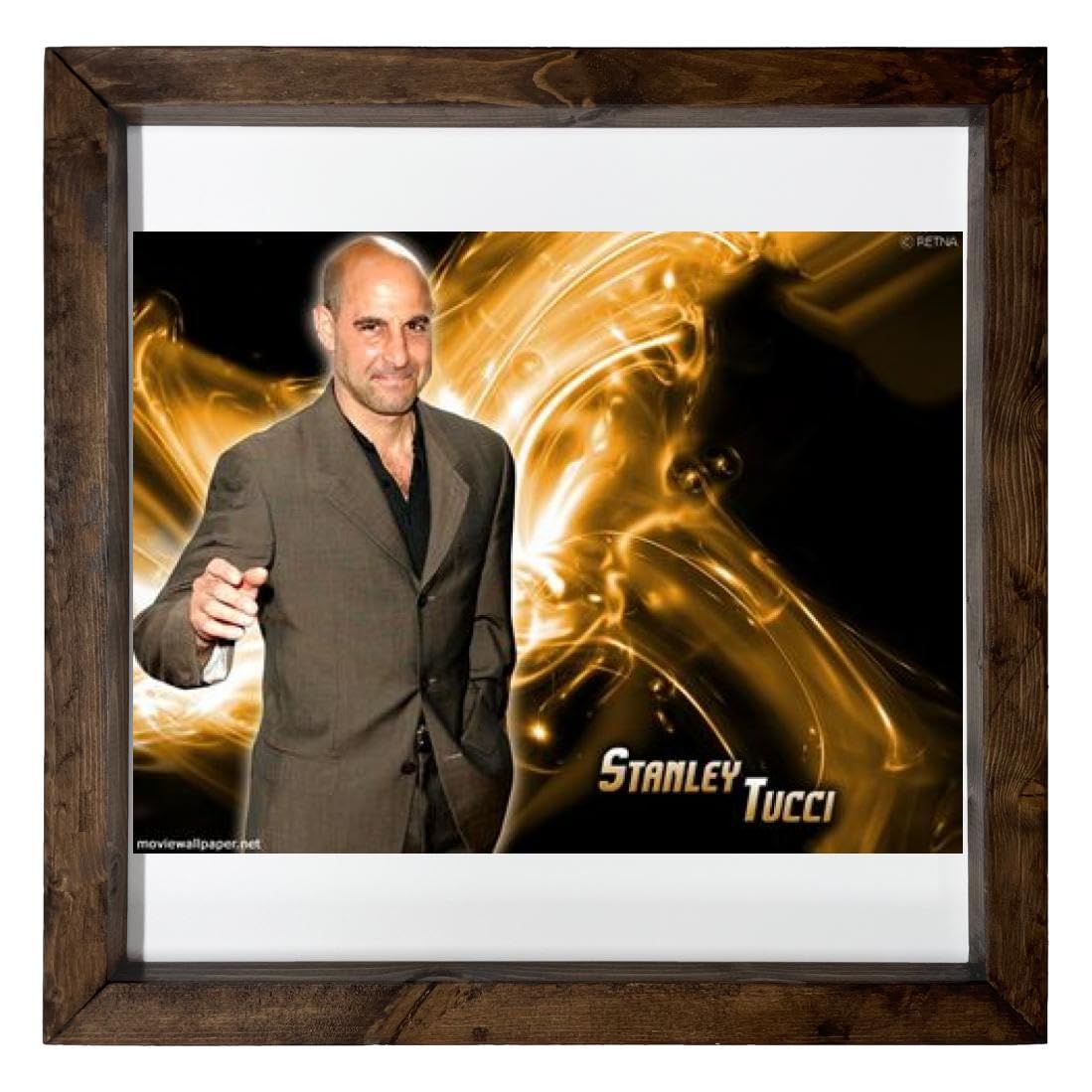 Boss HogStanley Tucci - 12X12 Full Color Photo Sign With Wood Frame PTR #PDI128240