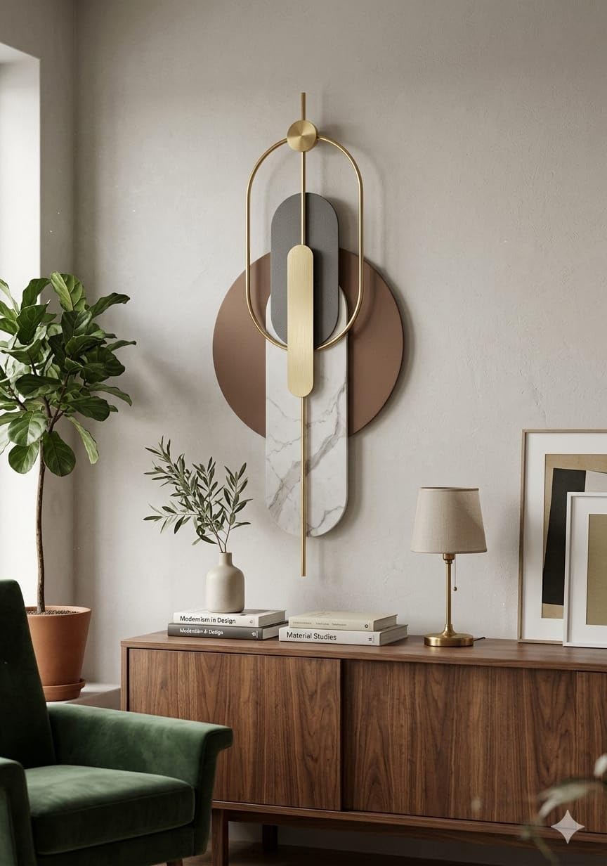 Art House Metal Wall Decoration - White -4 Art House Metal Wall Decoration - White -4