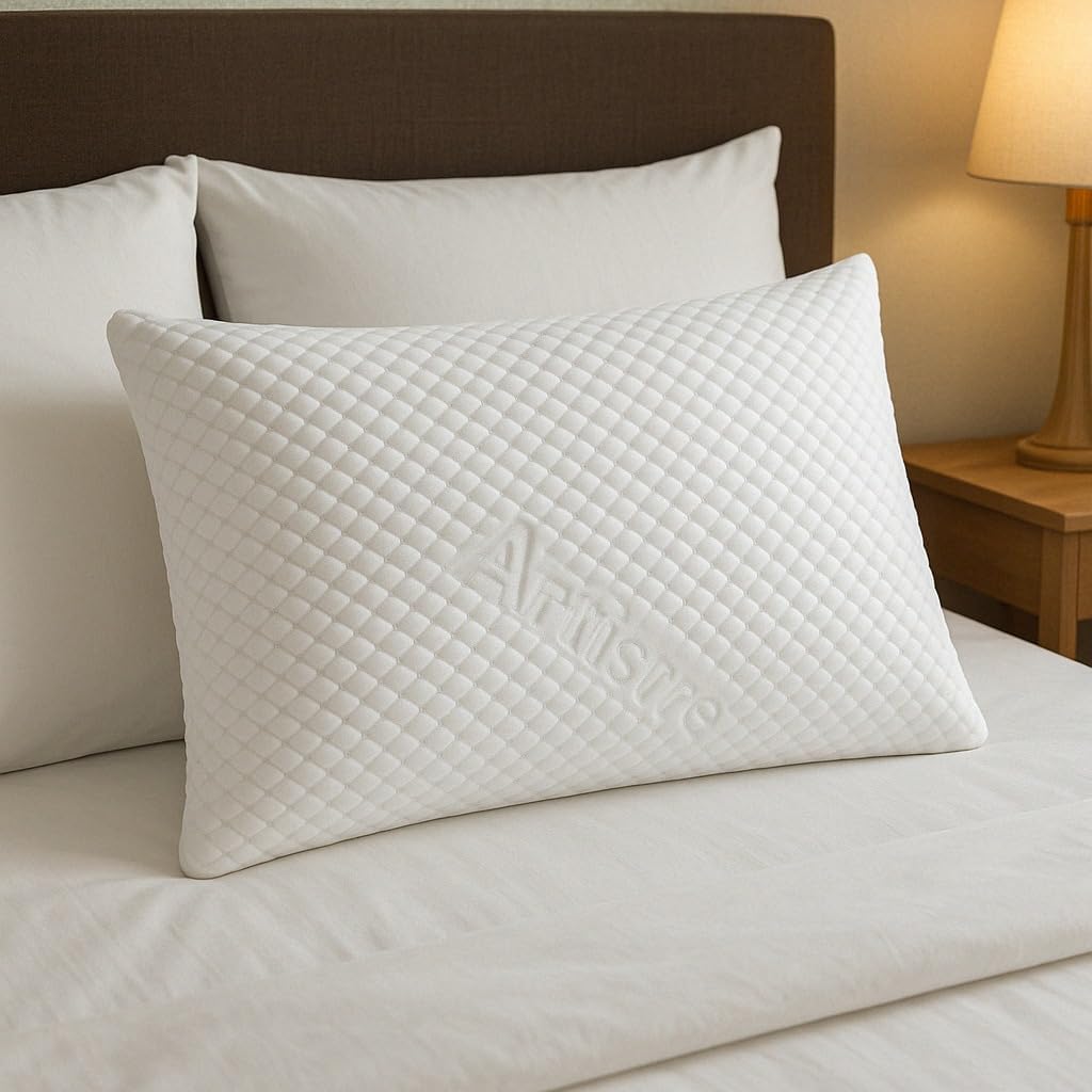 Corredocasa Set 4 Federe Copricuscino 50x80 cm Massaggianti Antistress con Cerniera Zip in Tessuto Traspirante Antiacaro e Ipoallergenico Ideali per Un Sonno Rilassante per Casa B&B Hotel