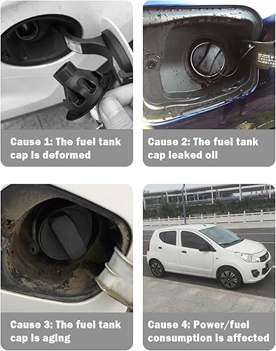 Miniatura 6 de Cubierta de tapa de gasolina para automóvil, tapa de combustible de sellado hermético compatible con Cadillac Pontiac Buick GMC Chevy, tapas de