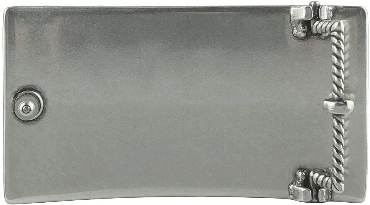 HA0850 Rhinestone Crystal Belt Buckle Antique/Brass Rectangle Floral Engraved Buckle - Image 6