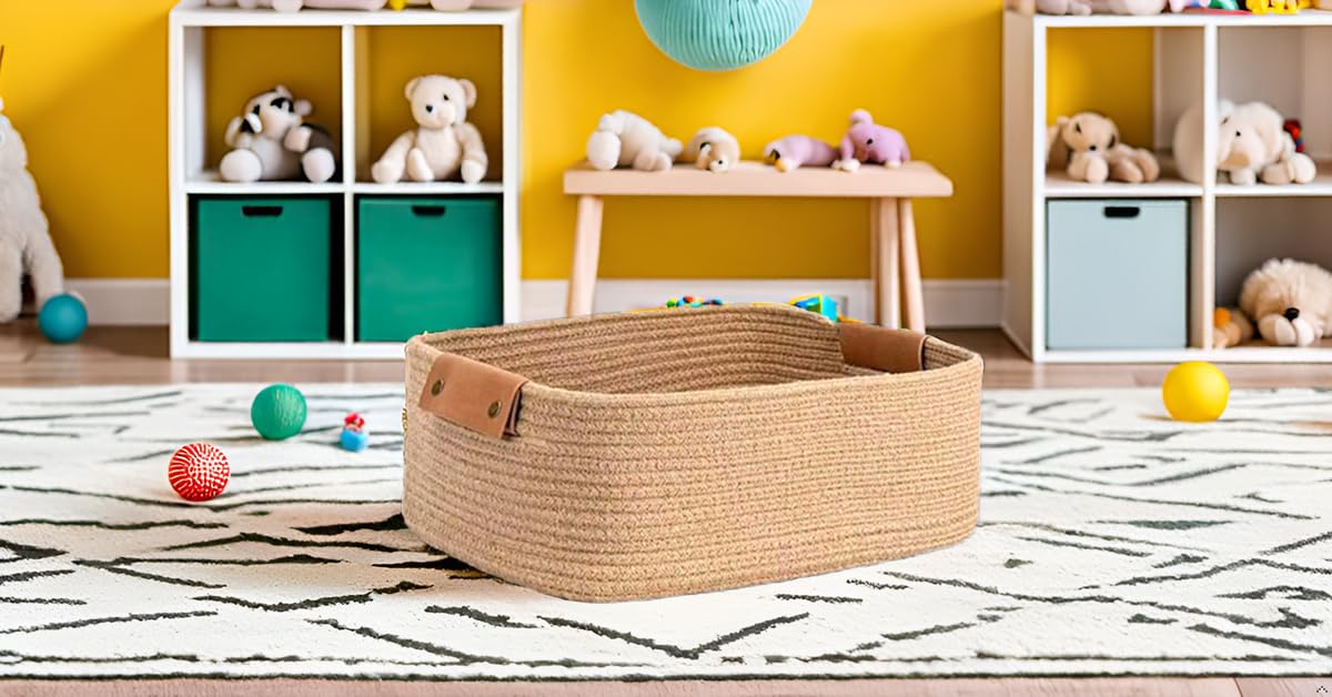 Jute Cotton Storage Gift Basket, Rectangle case for Closet, Jute rectangular basket, Packing, Wedding Packaging Organizer Box Jute Basket Handwoven Eco-Friendly Foldable (Beige) By ~ ABHIRAJ OVERSEAS (B0D3D5K5F6) Amazon Price History, Amazon Price Tracker