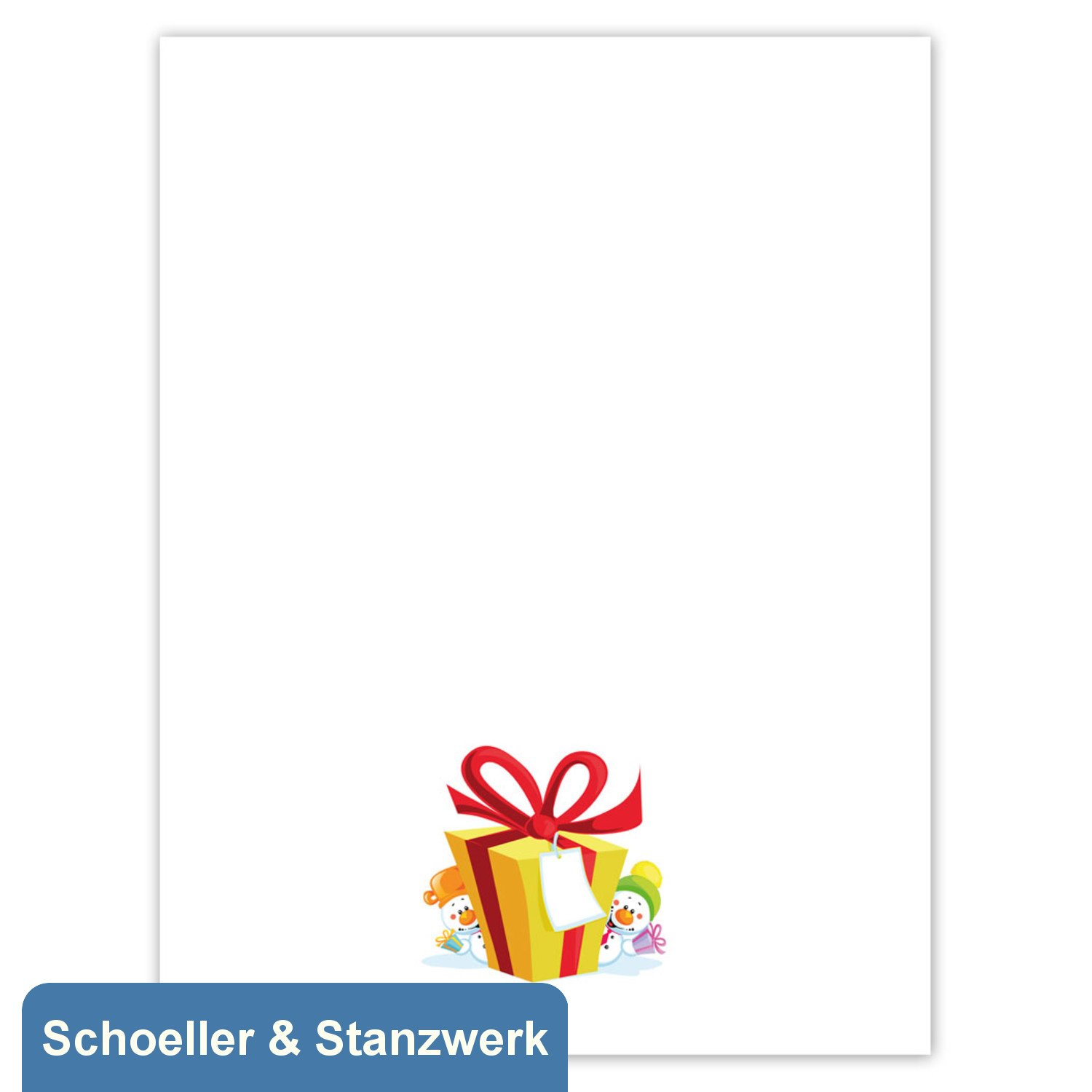 Schoeller & Stanzwerk© - 25 Stück 3-teilige Kombi-Einlegemappen mit Einsteckecken für 13x18 cm & 15x20 cm Fotos - mit farbigem Druck "internationaler Weihnachtsmann"