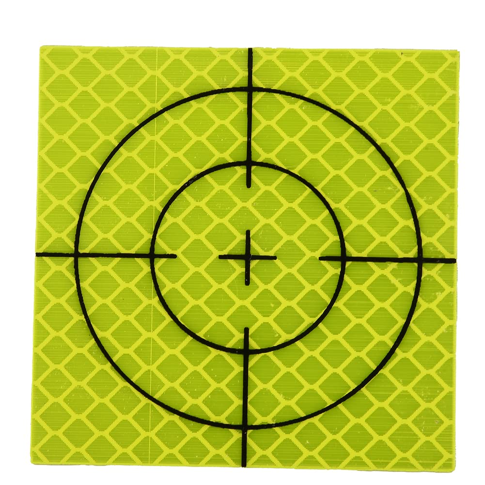 Fogli Adesivi Gialli Visibilità 100 Fogli Riflettenti Gialli 30x30 Mm - Per Stazione Totale, Rilevamento, Segnalazione | Riflettenti Ad Alta Visibilità Asta Telescopica Per Bandiera - Foto 3
