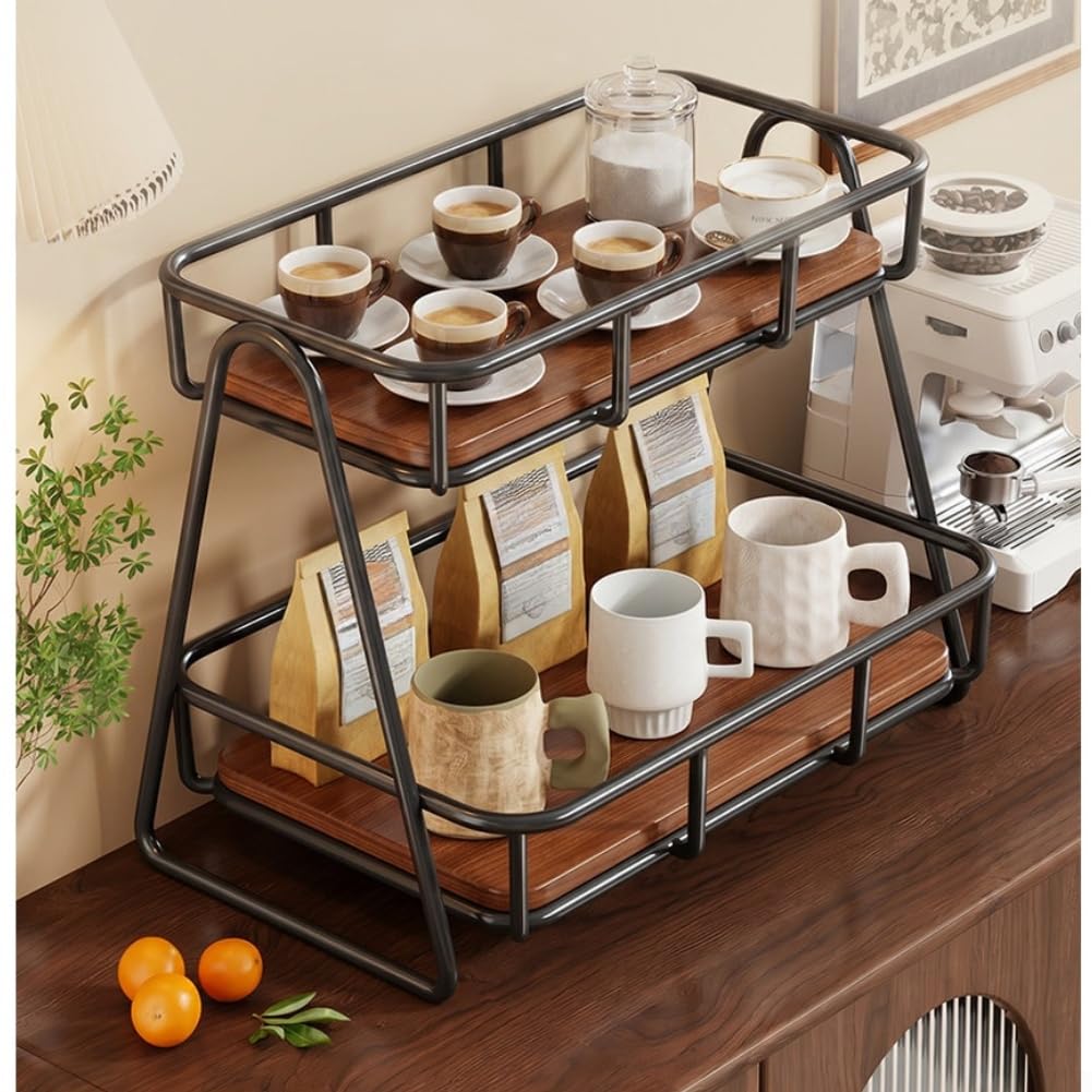 Portabicchieri per caffè 2 Livelli in Ferro e Portabicchieri(Large)